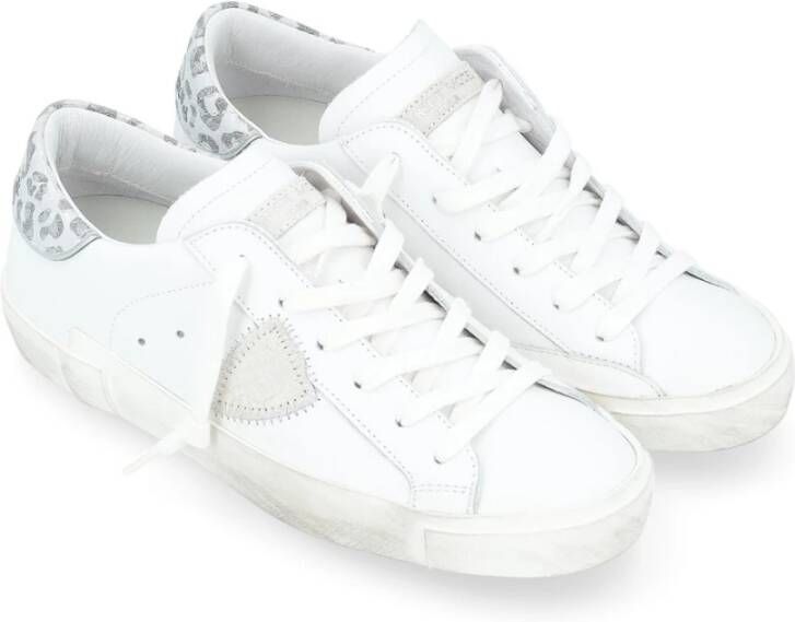 Philippe Model Lage Damesneakers in Parel White Dames