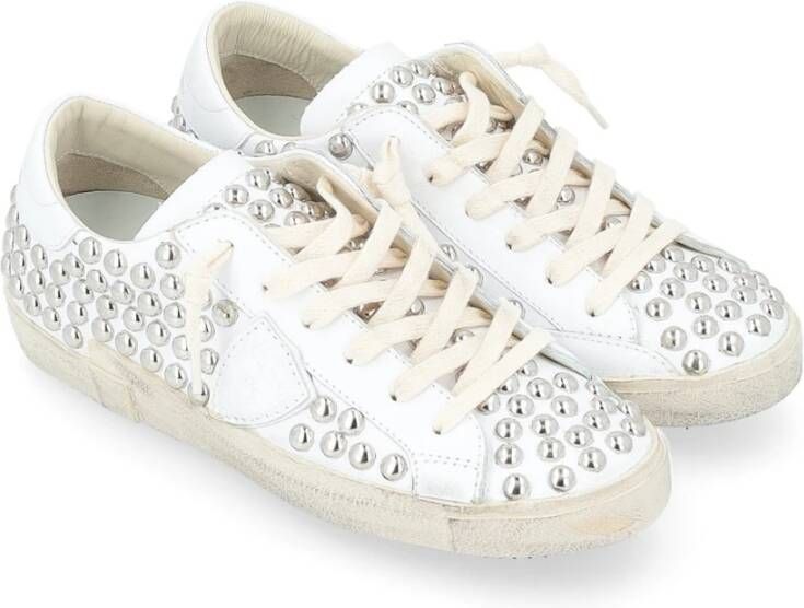 Philippe Model Lage Damesneakers Zilver White Dames