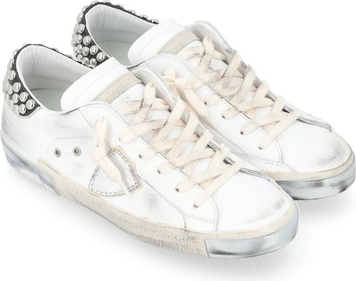 Philippe Model Lage Damesneakers Zilver White Dames