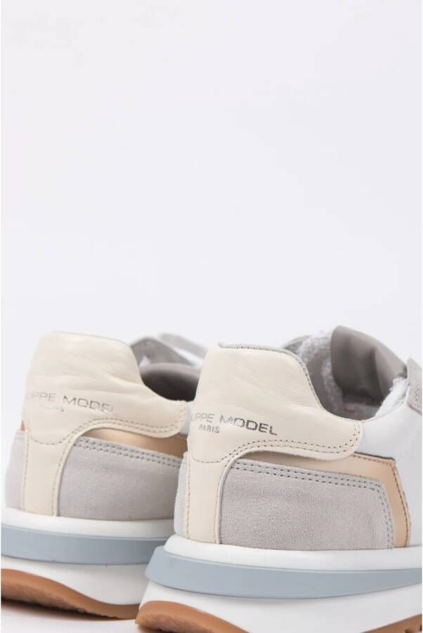 Philippe Model Lage Sneaker Mondial Wit Goud White Dames
