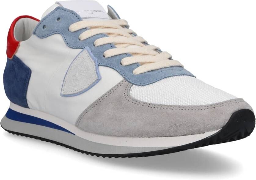 Philippe Model Lage Sneaker Tzlu W110 Veloursleder Multicolor Heren