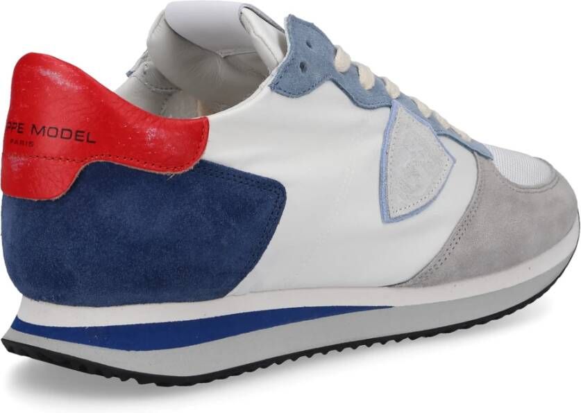 Philippe Model Lage Sneaker Tzlu W110 Veloursleder Multicolor Heren