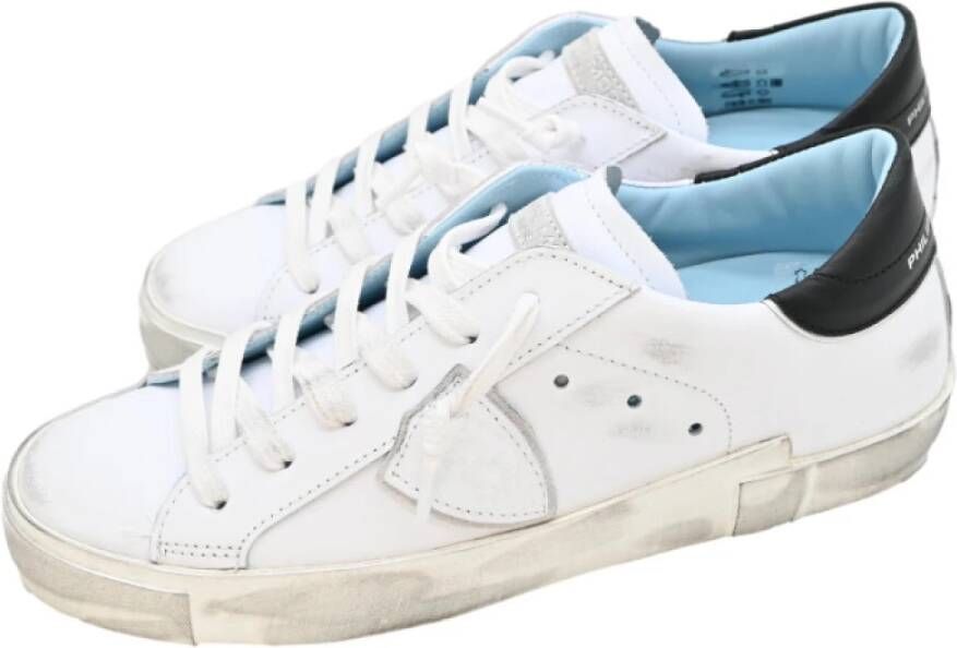 Philippe Model Lage Sneakers in Wit en Zwart Multicolor Dames