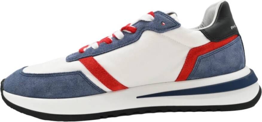 Philippe Model Lage Sneakers Mondial Blauw Rood Multicolor Heren