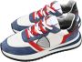 Philippe Model Lage Sneakers Mondial Blauw Rood Multicolor Heren - Thumbnail 3
