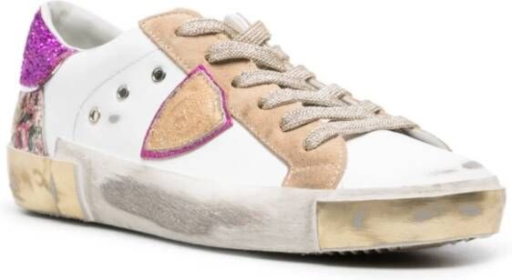 Philippe Model Lage Sneakers Wit Roze Multicolor Dames