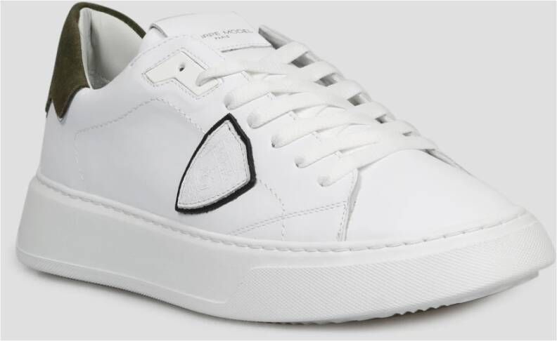 Philippe Model Lage Top Camo Leren Sneakers White Heren
