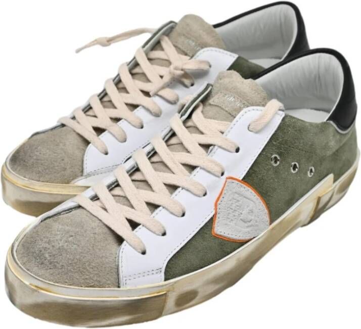 Philippe Model Lage Top Militaire Witte Sneakers