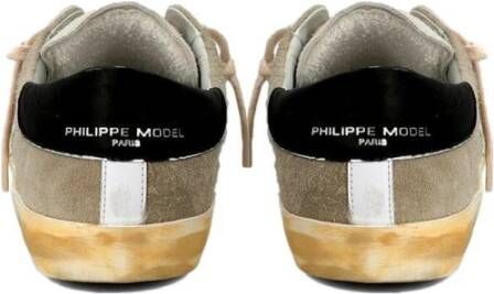 Philippe Model Vintage Leren Sneakers Grijs Heren