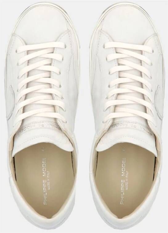 Philippe Model Lage Top Sneakers in Unieke Stijl White Heren