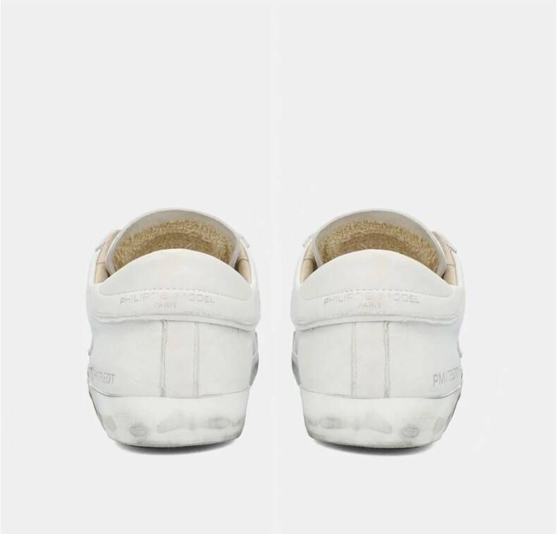 Philippe Model Lage Top Sneakers in Unieke Stijl White Heren