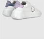 Philippe Model Witte+Lichtblauwe Sneakers met Metallic Accenten White Dames - Thumbnail 3