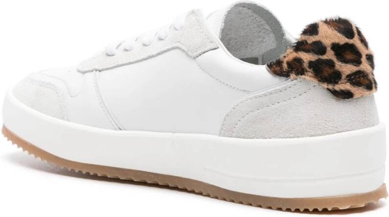 Philippe Model Leopard Print Sneaker Urban Chic White Dames