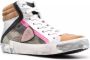 Philippe Model Stijlvolle Army Green High-Top Sneakers Multicolor Dames - Thumbnail 7