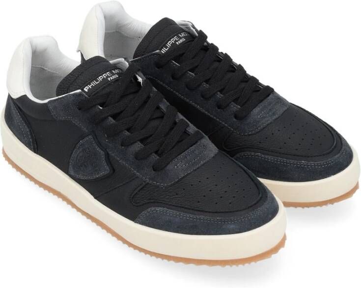 Philippe Model Leren sneaker met suède details
