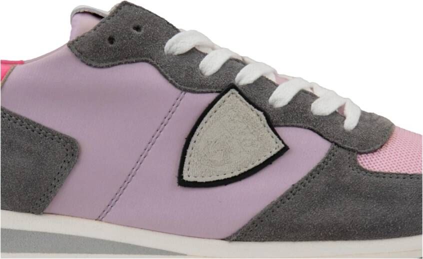 Philippe Model Leren Sneakers met Stoffen Inzet