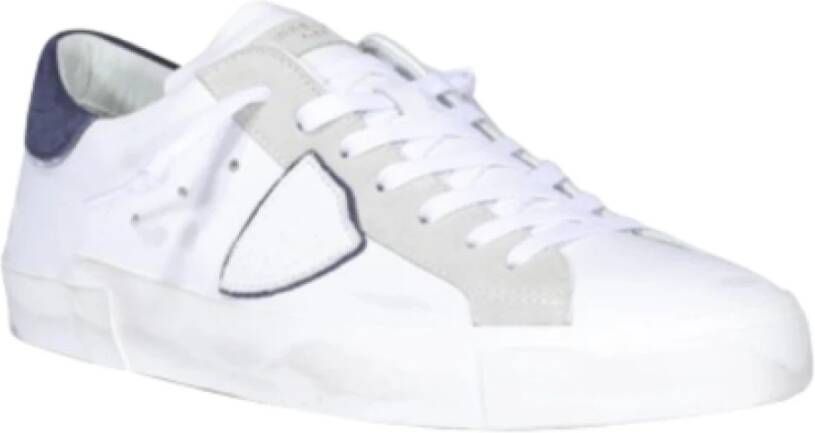 Philippe Model Leren Spiegel Detail Lage Sneakers White Heren