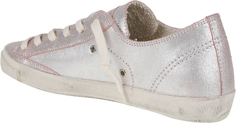 Philippe Model Lm01 Legere Metal Argent Rose Sneakers