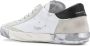 Philippe Model Paris X Sneaker van leer en wit suède met zwarte spoiler Wit - Thumbnail 3