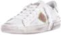 Philippe Model Witte Sneakers met Roze en Zilveren Borduursel - Thumbnail 2