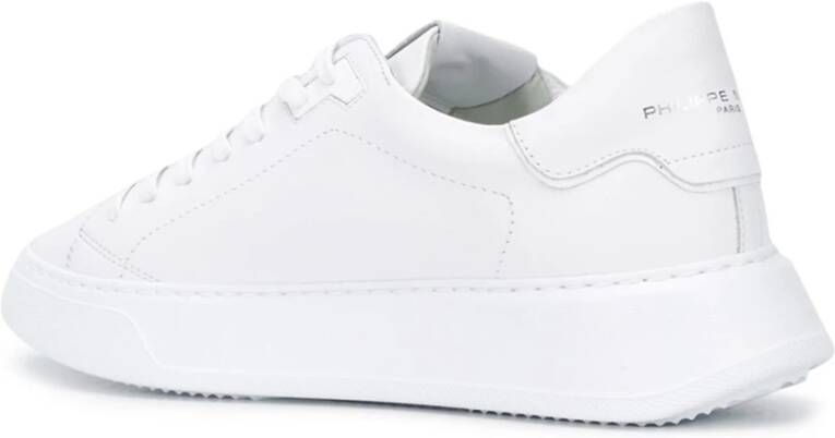 Philippe Model Logo Sneakers met Zijapplicatie White Heren