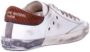 Philippe Model Witte Kalfsleren Lage Sneakers met Metalen Details White Heren - Thumbnail 4