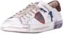 Philippe Model Witte Kalfsleren Lage Sneakers met Metalen Details White Heren - Thumbnail 7