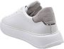 Philippe Model Lage Tempel Leren Sneakers Wit Grijs White - Thumbnail 3