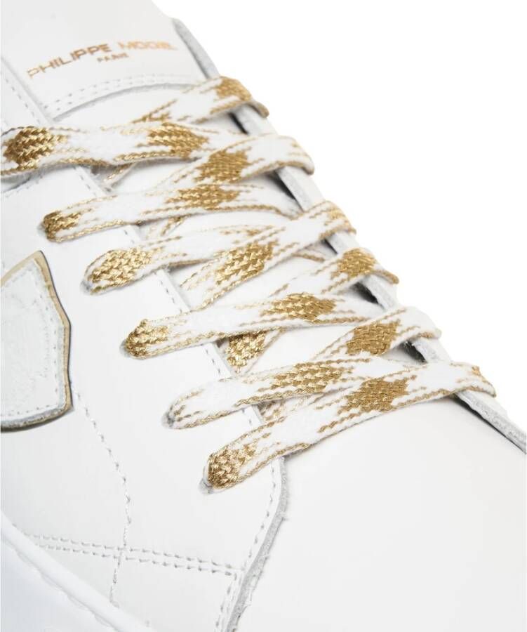 Philippe Model Low Temple Sneakers met Gouden Details