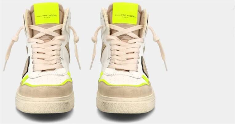 Philippe Model Lyon Recycle Mixage Sneakers Beige Dames