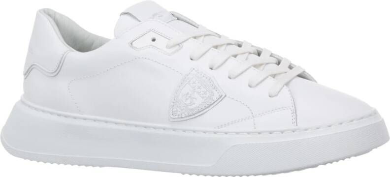 Philippe Model Mens Leather Sneakers Temple Wit Heren