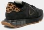 Philippe Model Zwarte lage sneakers met luipaardprint hiel Black Dames - Thumbnail 5