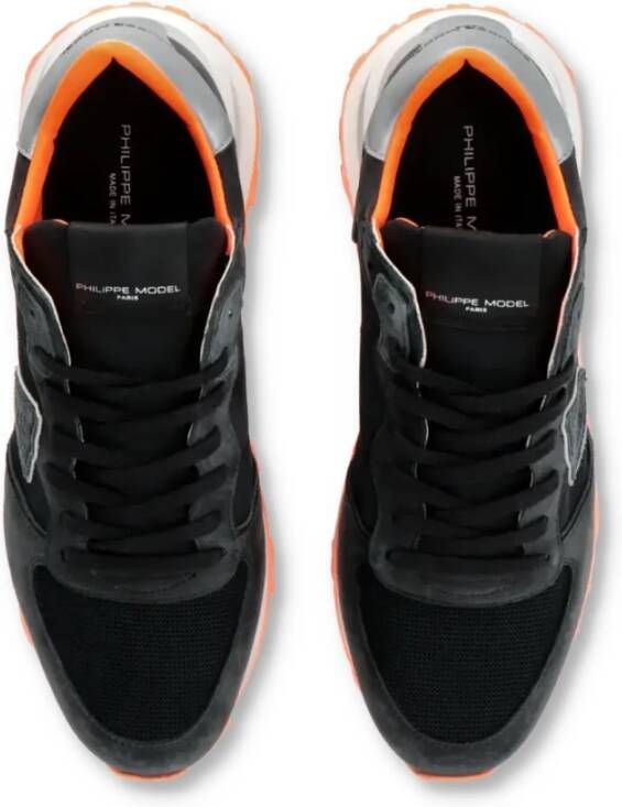 Philippe Model Mondial Neon Noir Orange Sneakers Multicolor Heren