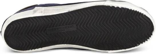 Philippe Model Navy Blauwe Sneaker met Contrasterende Hiel