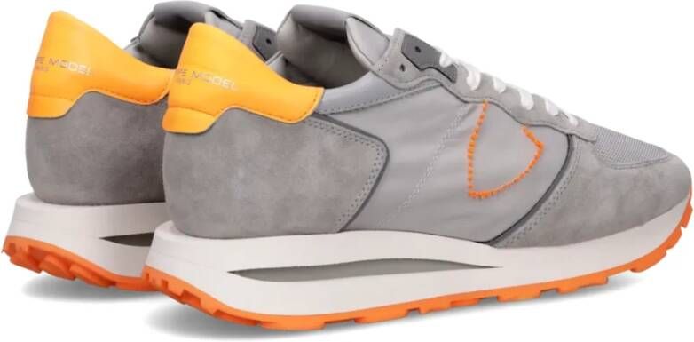 Philippe Model Neon Oranje Lage Sneakers
