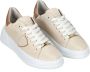 Philippe Model Nude leren sneaker met metallic details Beige Dames - Thumbnail 24