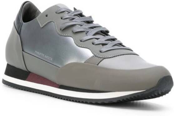 Philippe Model Metallic lage top sneakers Grijs Heren