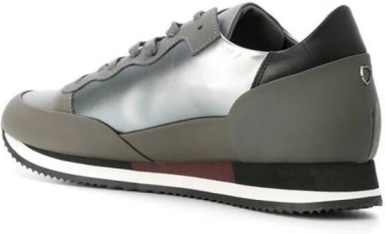 Philippe Model Metallic lage top sneakers Grijs Heren