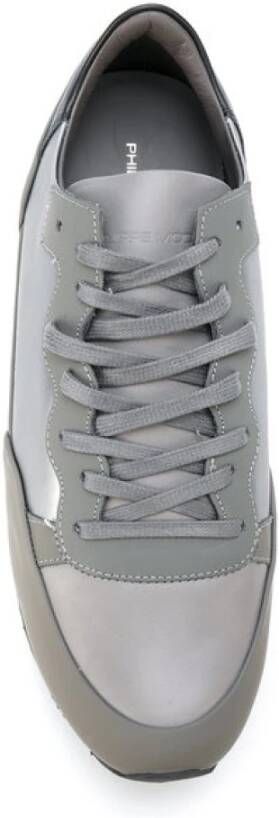 Philippe Model Metallic lage top sneakers Grijs Heren