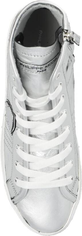 Philippe Model Paris Haute platform hoge sneakers Grijs Dames