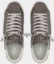 Philippe Model Antraciet Lage Sneakers met Spiegelende Inzetstukken Gray Heren - Thumbnail 7