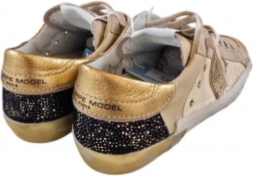 Philippe Model Paris Low Sneakers in Ecru Leer