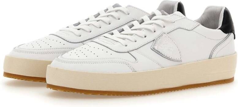 Philippe Model Paris Sneakers in Wit en Zwart White Heren