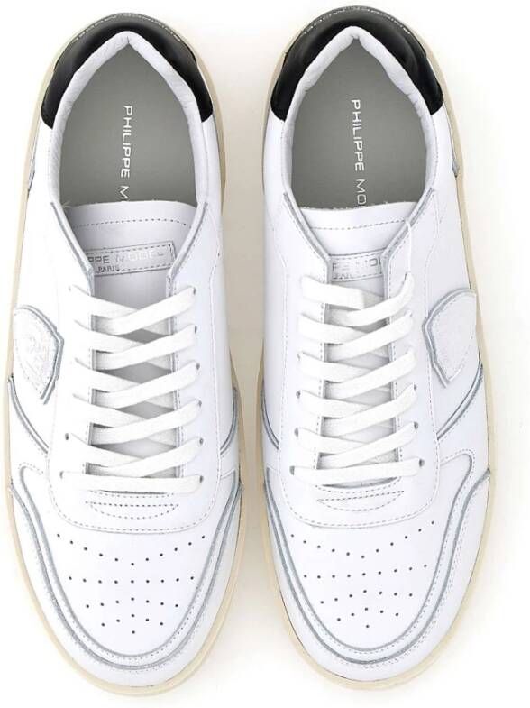 Philippe Model Paris Sneakers in Wit en Zwart White Heren