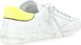 Philippe Model Paris X Leren Sneaker in Wit en Fluorescerend Geel White Heren - Thumbnail 5