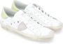 Philippe Model Paris X Leren Sneaker in Wit Geel en Roze White Dames - Thumbnail 3
