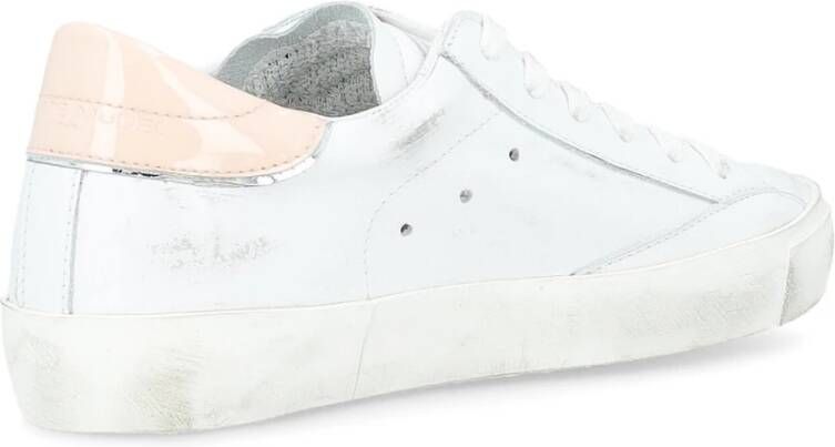 Philippe Model Paris X Leren Sneaker met Wit en Roze Logo White Dames