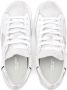Philippe Model Paris X Sneaker in wit leer met zilveren krokodillenprint White Dames - Thumbnail 5