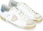 Philippe Model Paris X Wit Leren Sneaker met Denim Details Multicolor Dames - Thumbnail 3