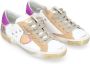 Philippe Model Paris X Witleren Sneaker met Beige Suède en Fuchsia Glitter Multicolor Dames - Thumbnail 4